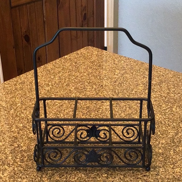 Longaberger Kitchen Longaberger Wrought Iron Utensil Silverware Caddy Poshmark